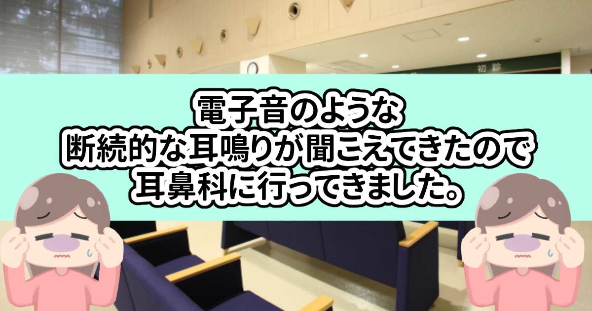 電子音のような断続的な耳鳴りが聞こえてきたので耳鼻科に行ってきました のきログ